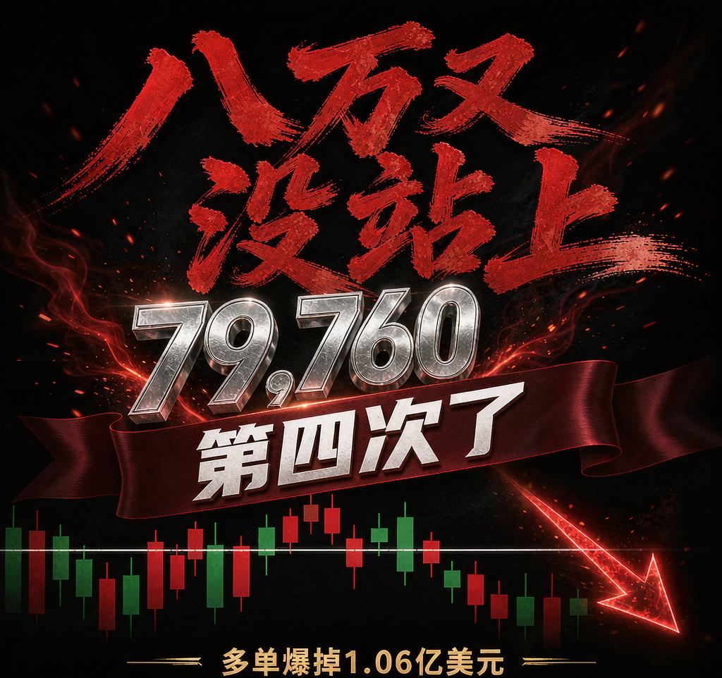 八万第四次没站上。--姨太K神