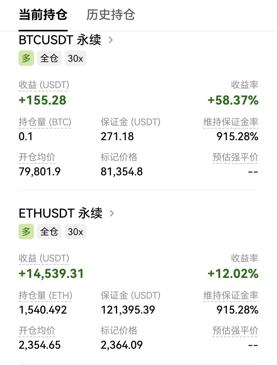 最新监测十一老板实盘，当前同时持有BTC、ETH多单，历史ZEC空单已经平仓离场。--我是谁2029