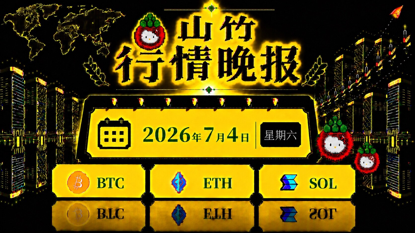 【7月4日山竹行情晚报】$BTC $ETH $SOL--山竹（熊市稳定复利版）