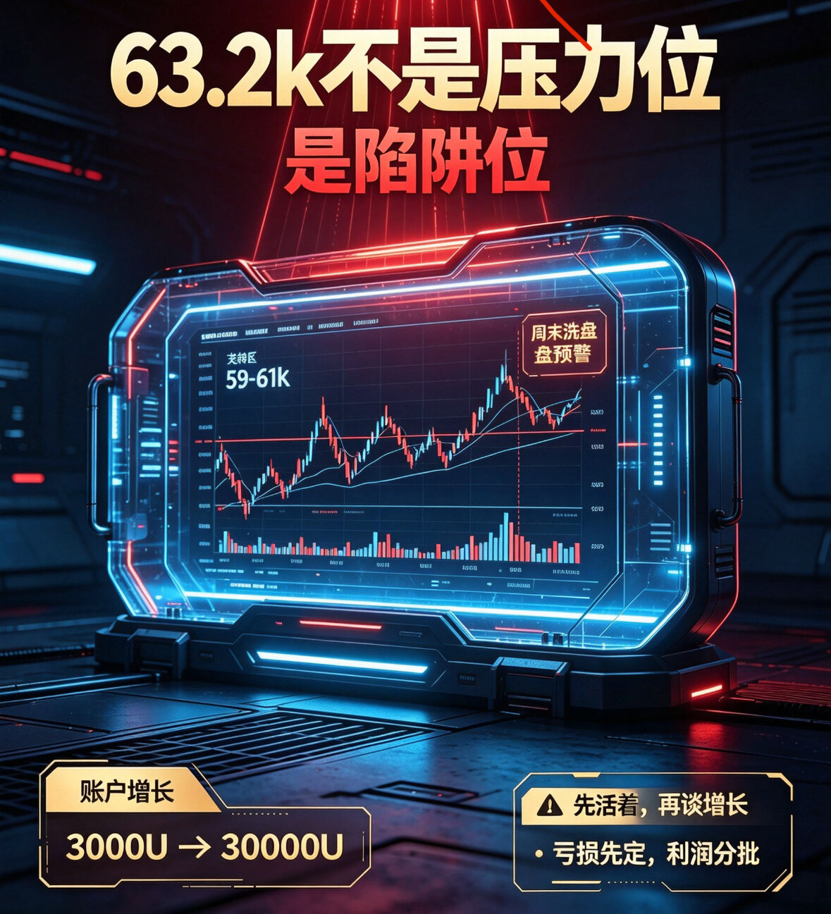 在币圈，从3000U做到3万U，其实没有什么神话，核心就一句话：少犯错，活下来。--老吴Mr. Wuu
