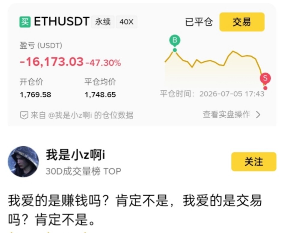 亏了16万还说不爱钱？--Crypto__李