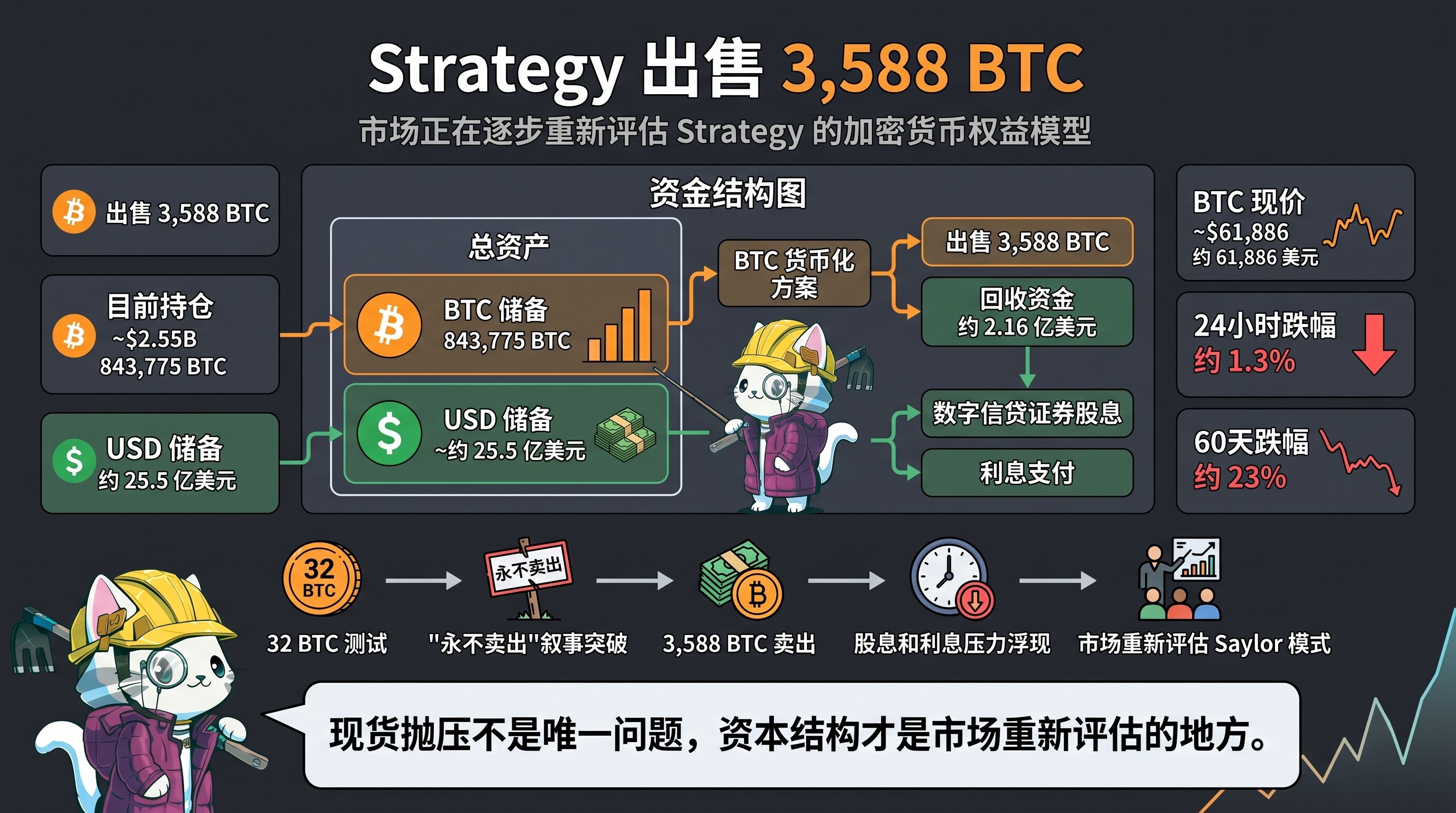 Strategy 又开始卖币了 $BTC ！--jiaheshuo