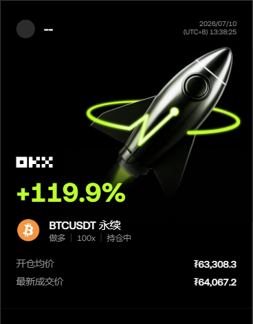 $BTC 交易过程中，最考验人的往往不是上涨本身，而是前面还没走出来时能不能保持耐心。--天赐Crypto.