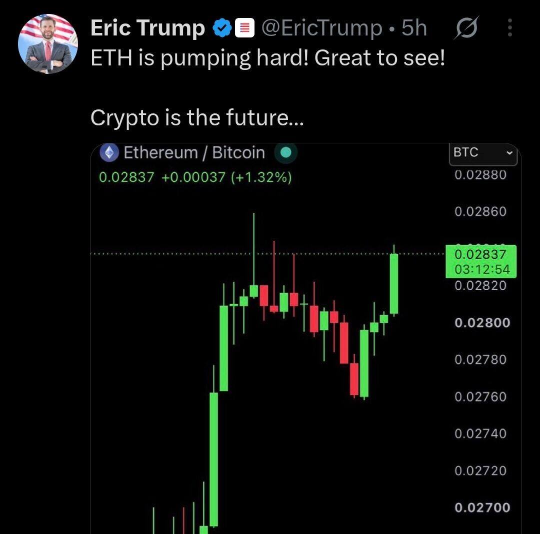🚨 Eric Trump: ETH Just Added $30B In Market Cap—Momentum Is Building Again--Research_Man